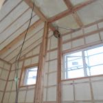 現場吹付けで気密断熱はバッチリ！